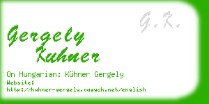 gergely kuhner business card