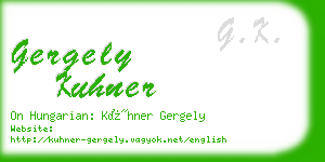 gergely kuhner business card